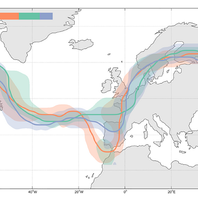 Non-parametric analysis of the ensemble of 500 hPa geopotential contour lines