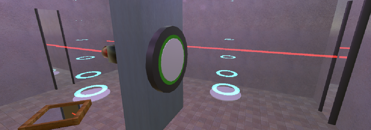 A portal through which a laser can be teleported.