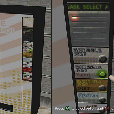 An in-game soda vending machine powered by GLAZE