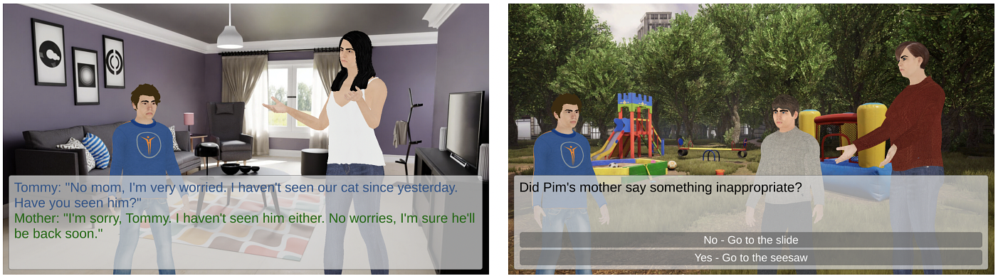 In-game footage of example scenarios.