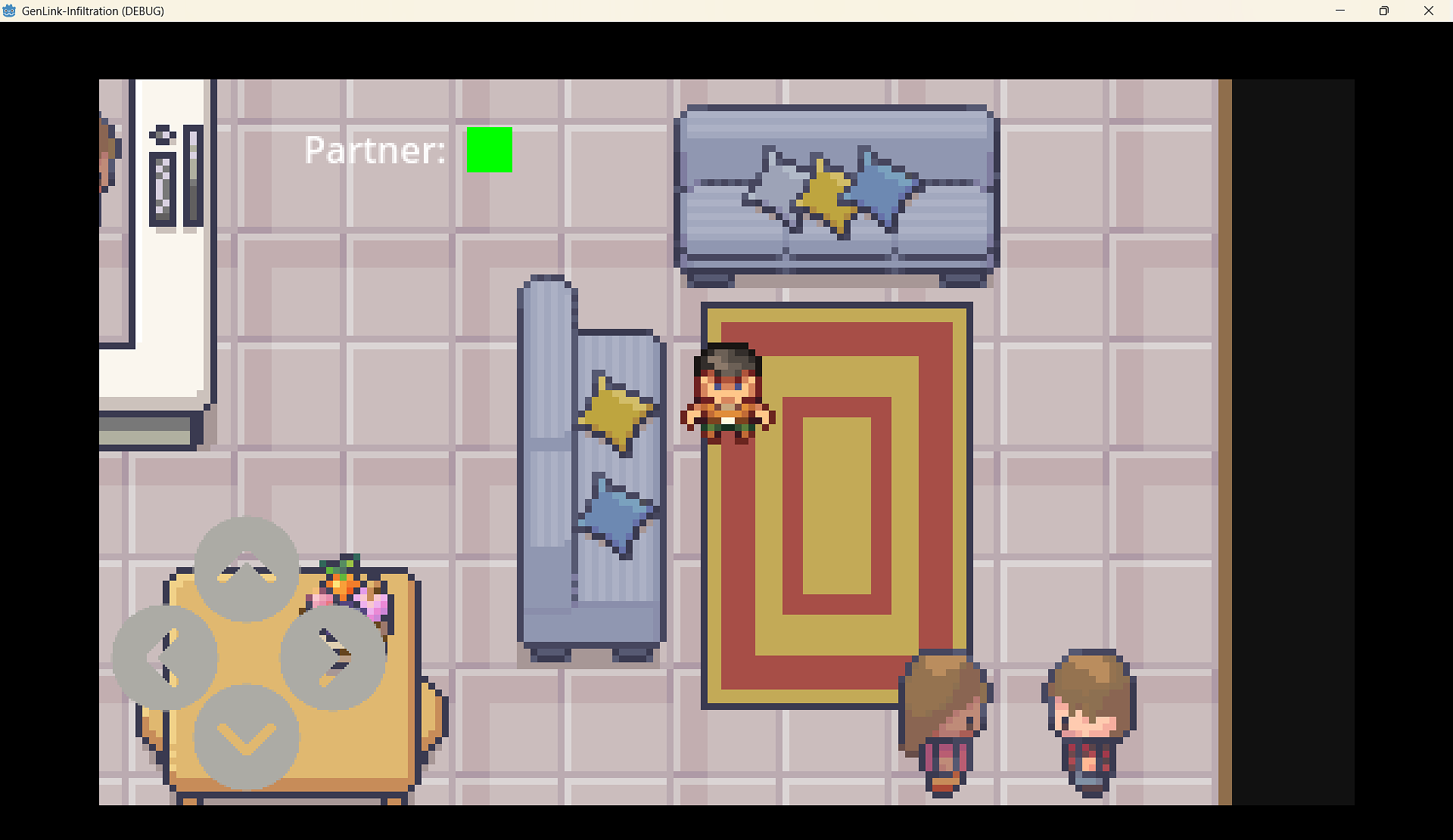 UI for the child showing a partial view of the environment